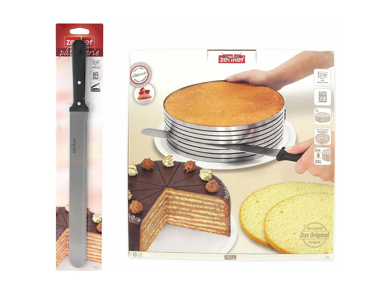 Ensemble de 2 ustensiles de pâtisserie pour layer cakes Zenker