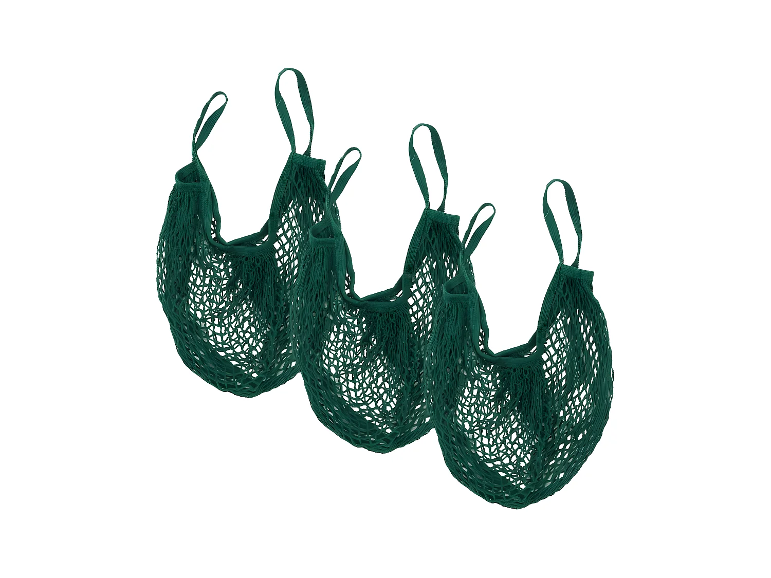 Lot de 3 sacs à provisions type filet de course Fackelmann Nature