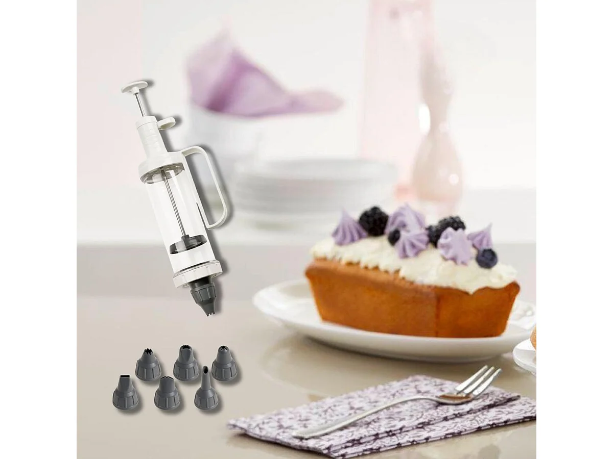 Seringue de pâtisserie et 6 embouts à motif Dr. Oetker Baker Edition