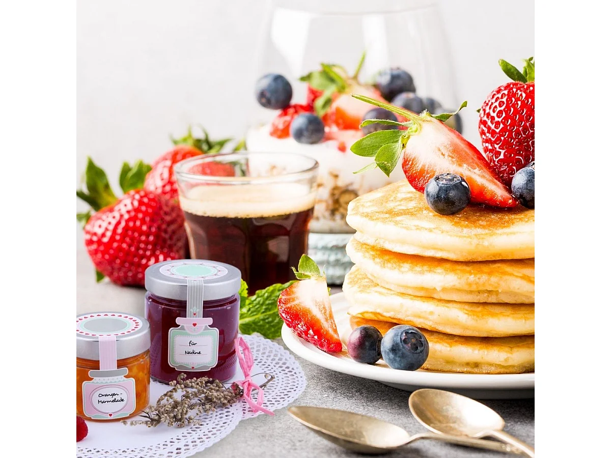 Lot de 16 étiquettes pot de confiture Dr Oetker Confiture