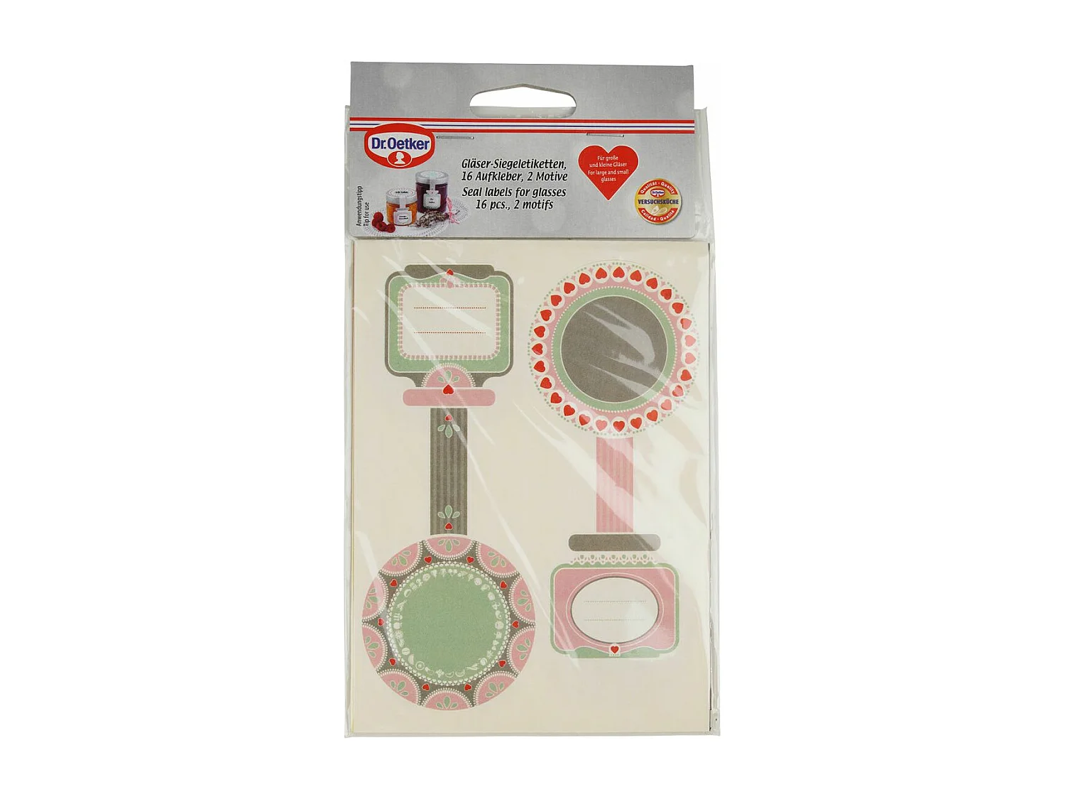 Lot de 16 étiquettes pot de confiture Dr Oetker Confiture