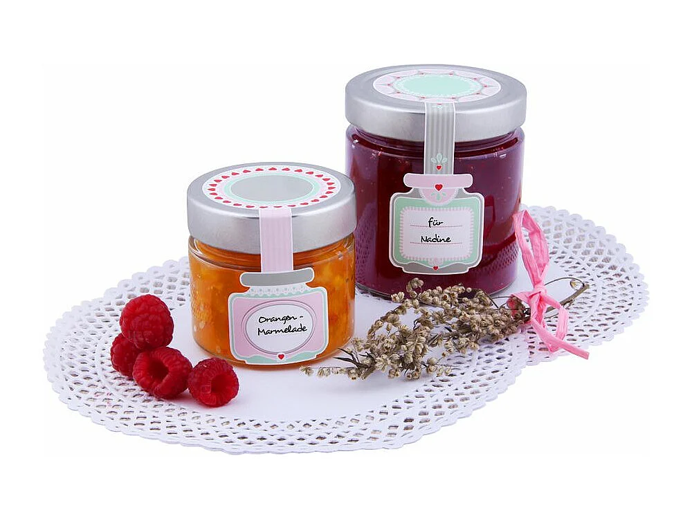 Lot de 16 étiquettes pot de confiture Dr Oetker Confiture