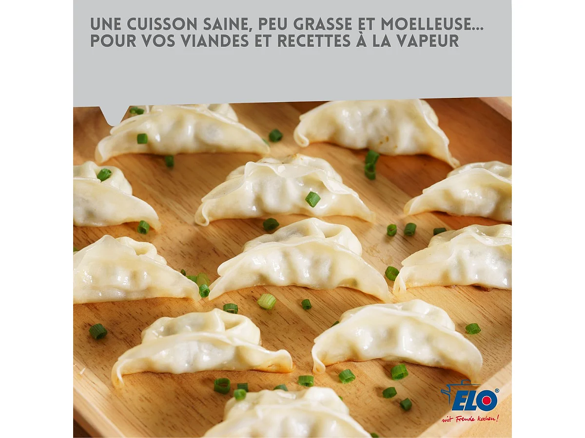 Cuiseur vapeur en inox 18 cm de 2 litres Elo Citrin