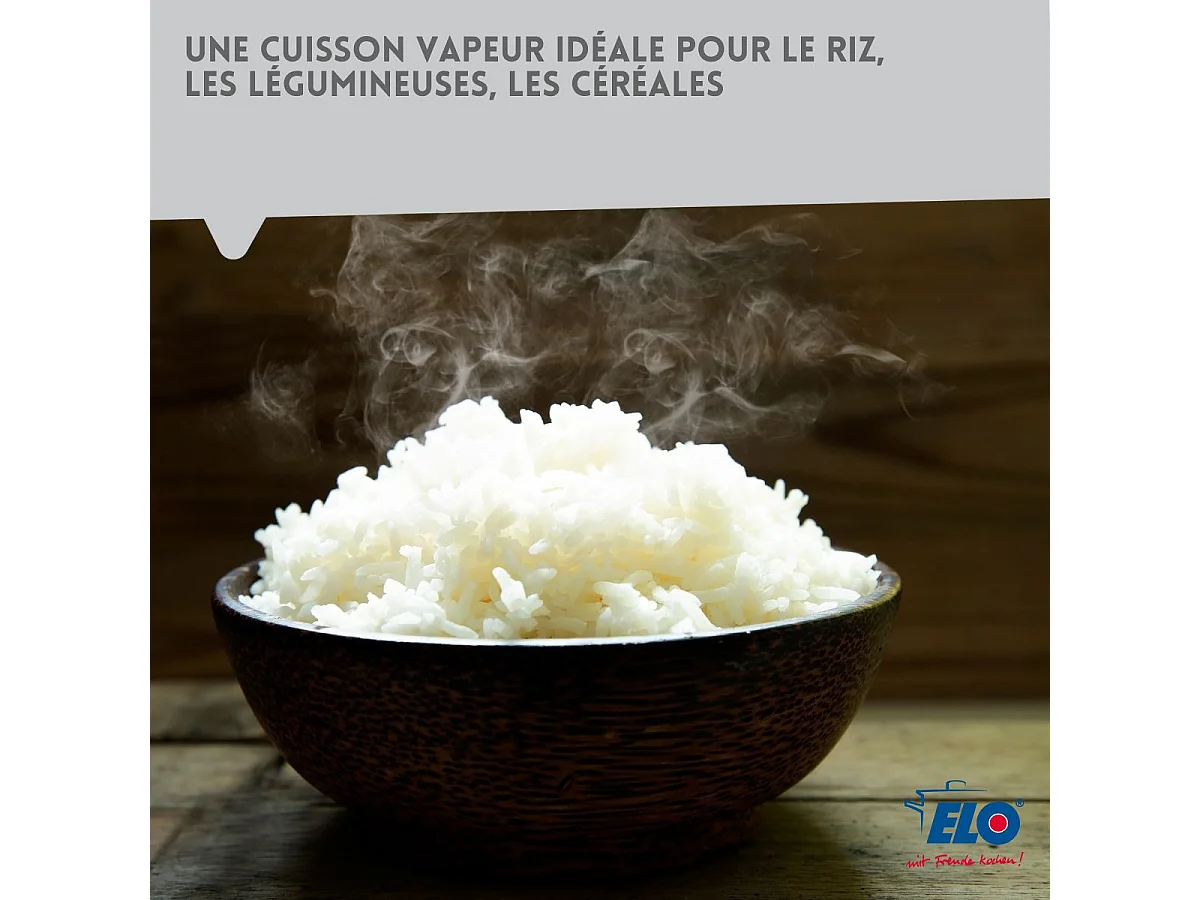 Cuiseur vapeur en inox 18 cm de 2 litres Elo Citrin