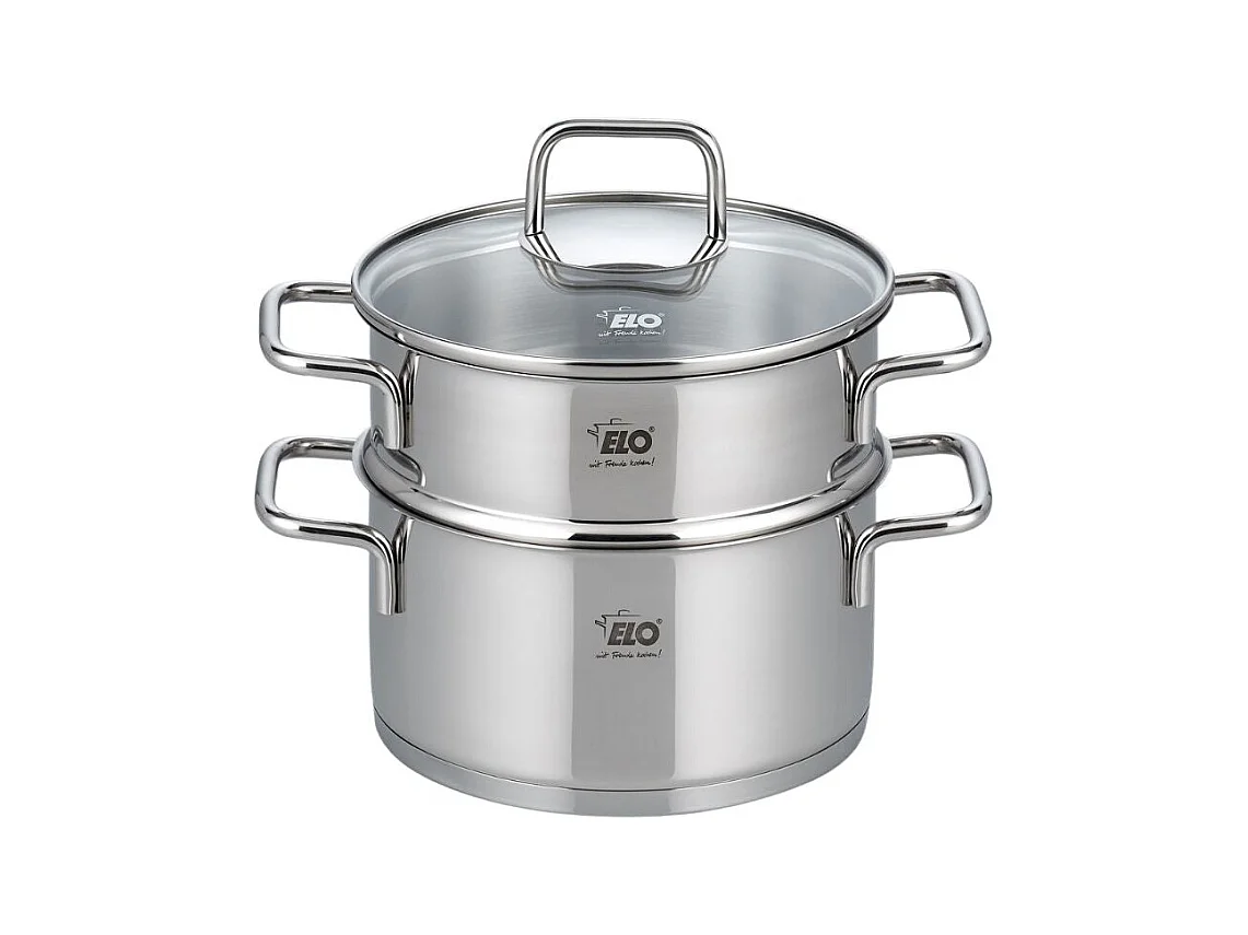 Cuiseur vapeur en inox 18 cm de 2 litres Elo Citrin