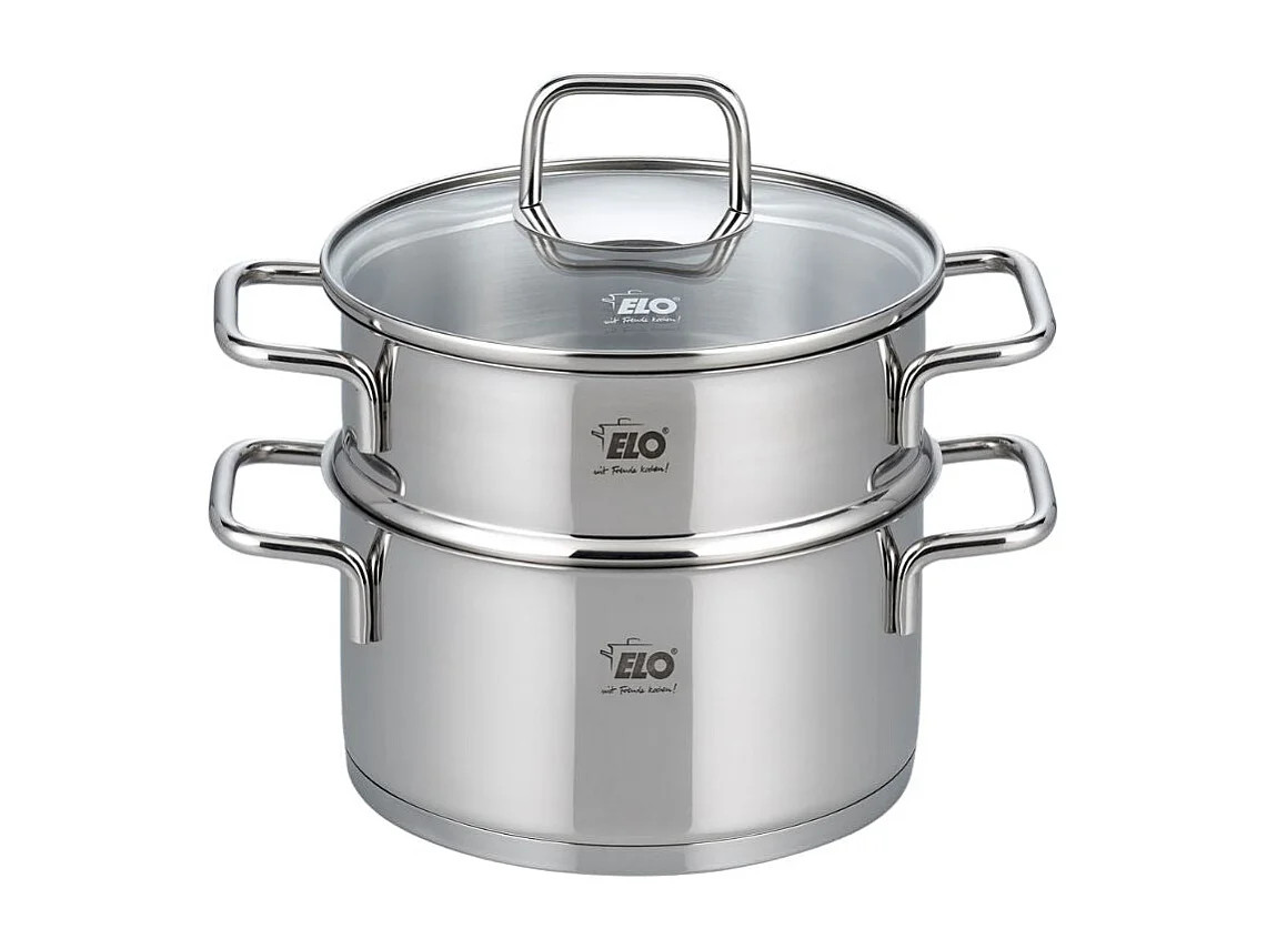 Cuiseur vapeur en inox 18 cm de 2 litres Elo Citrin