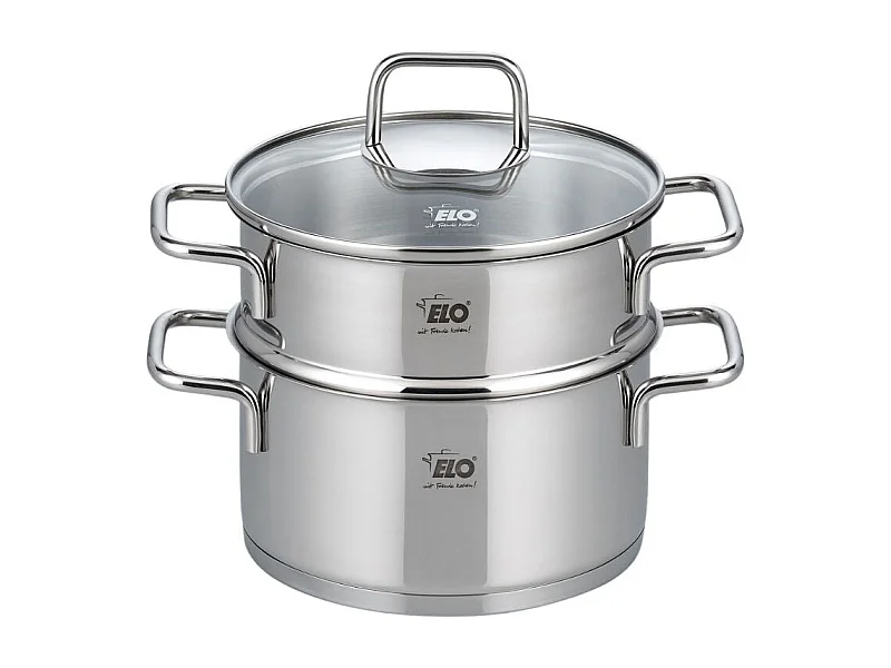 Cuiseur vapeur en inox 18 cm de 2 litres Elo Citrin