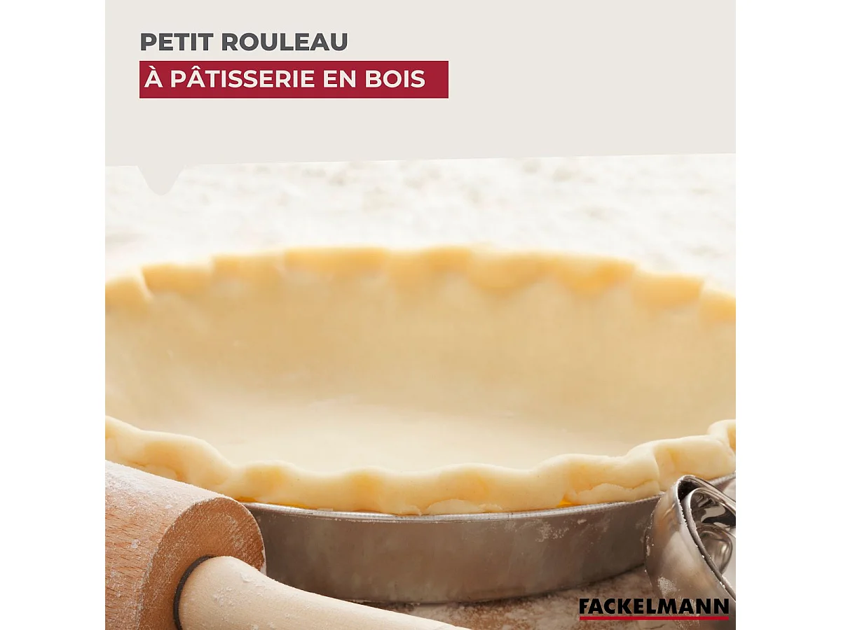 Petit rouleau à pâtisserie en bois 23,5 cm Fackelmann Wood Edition