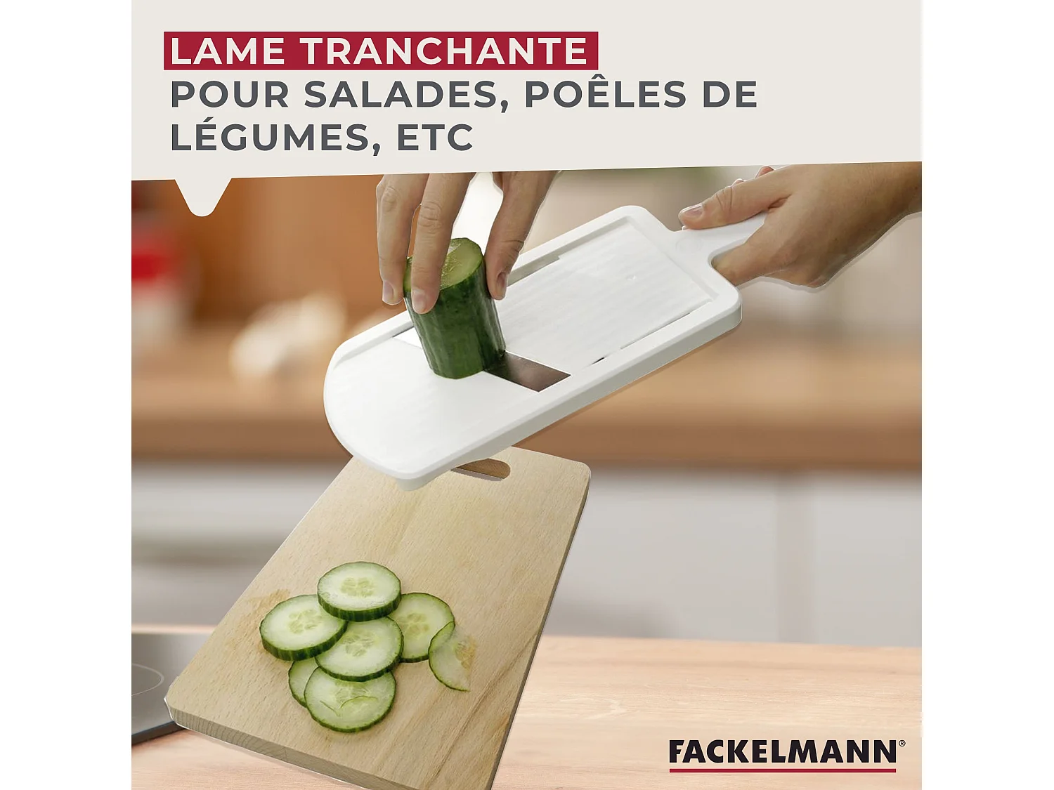 Mandoline professionnelle réglable jusqu'à 6 mm Fackelmann Handmade Tradition