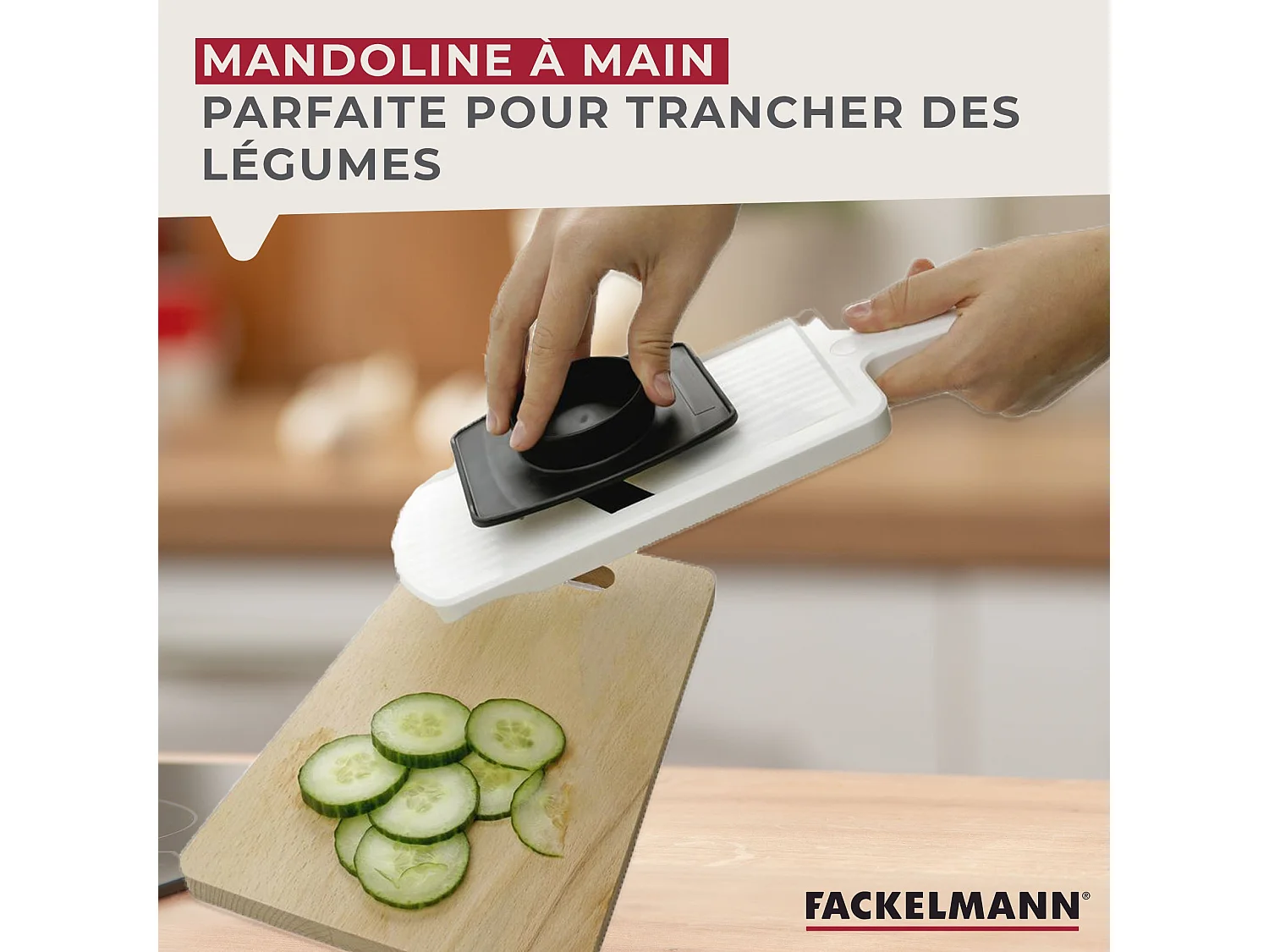 Mandoline professionnelle réglable jusqu'à 6 mm Fackelmann Handmade Tradition