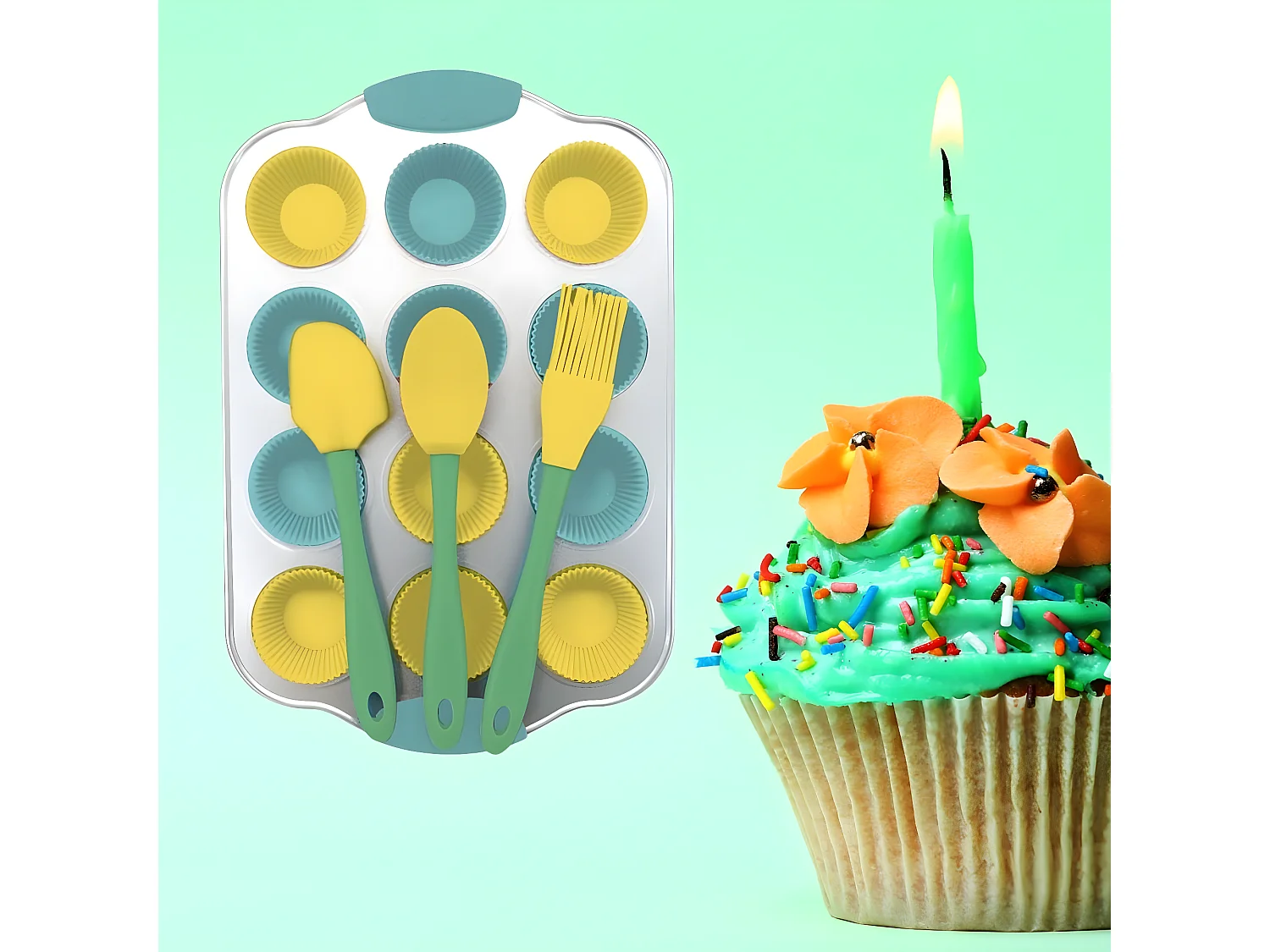 Set pour mini cupcakes 16 pièces Fackelmann Mini Monsters