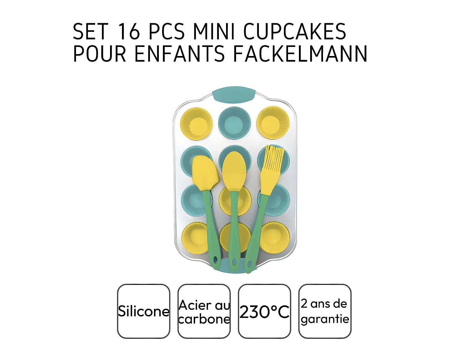 Set pour mini cupcakes 16 pièces Fackelmann Mini Monsters