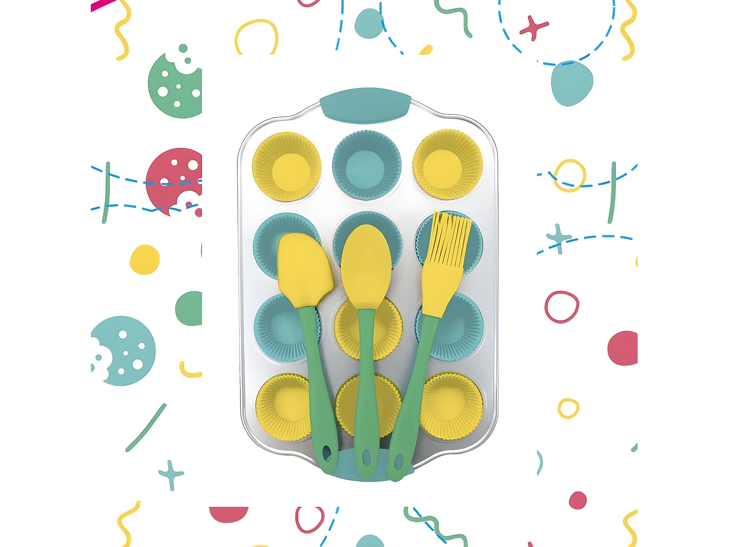 Set pour mini cupcakes 16 pièces Fackelmann Mini Monsters