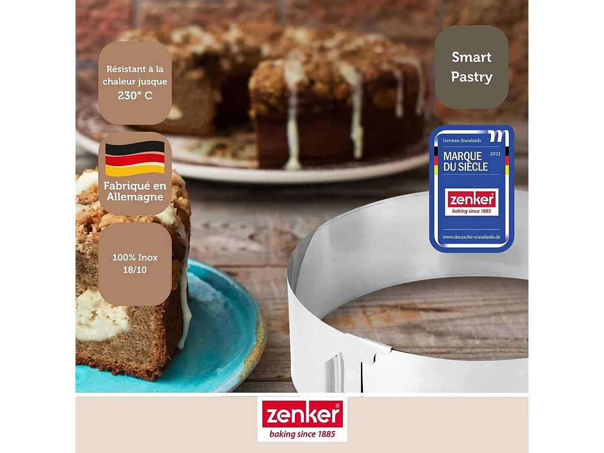 Cercle à pâtisserie réglable Zenker Smart Pastry