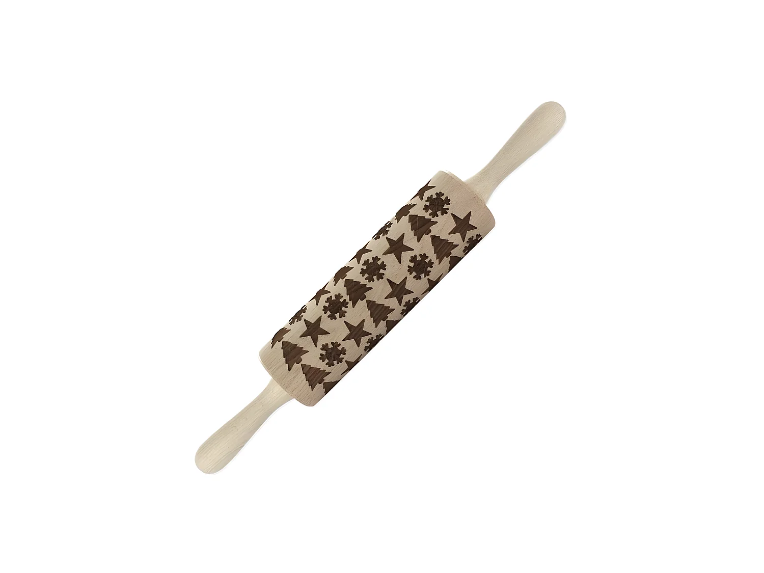 Rouleau à pâtisserie en bois motif noël 39 cm Fackelmann Noël