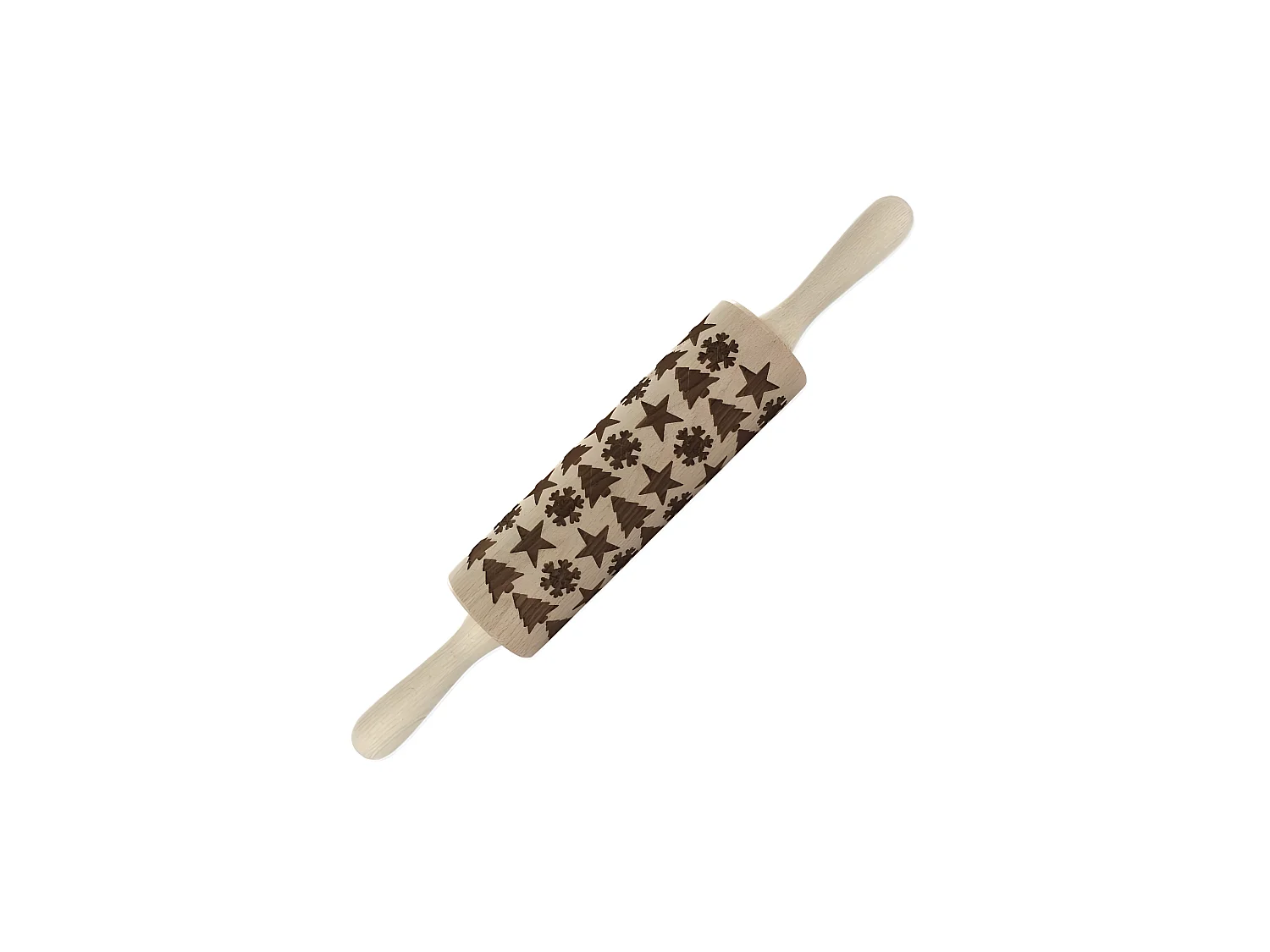 Rouleau à pâtisserie en bois motif noël 39 cm Fackelmann Noël