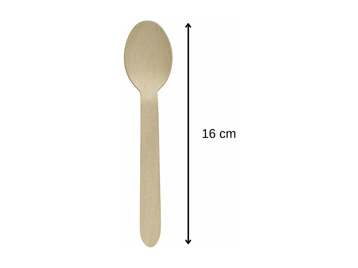 Lot de 30 cuillère à café en bois pour pique-nique Fackelmann Move