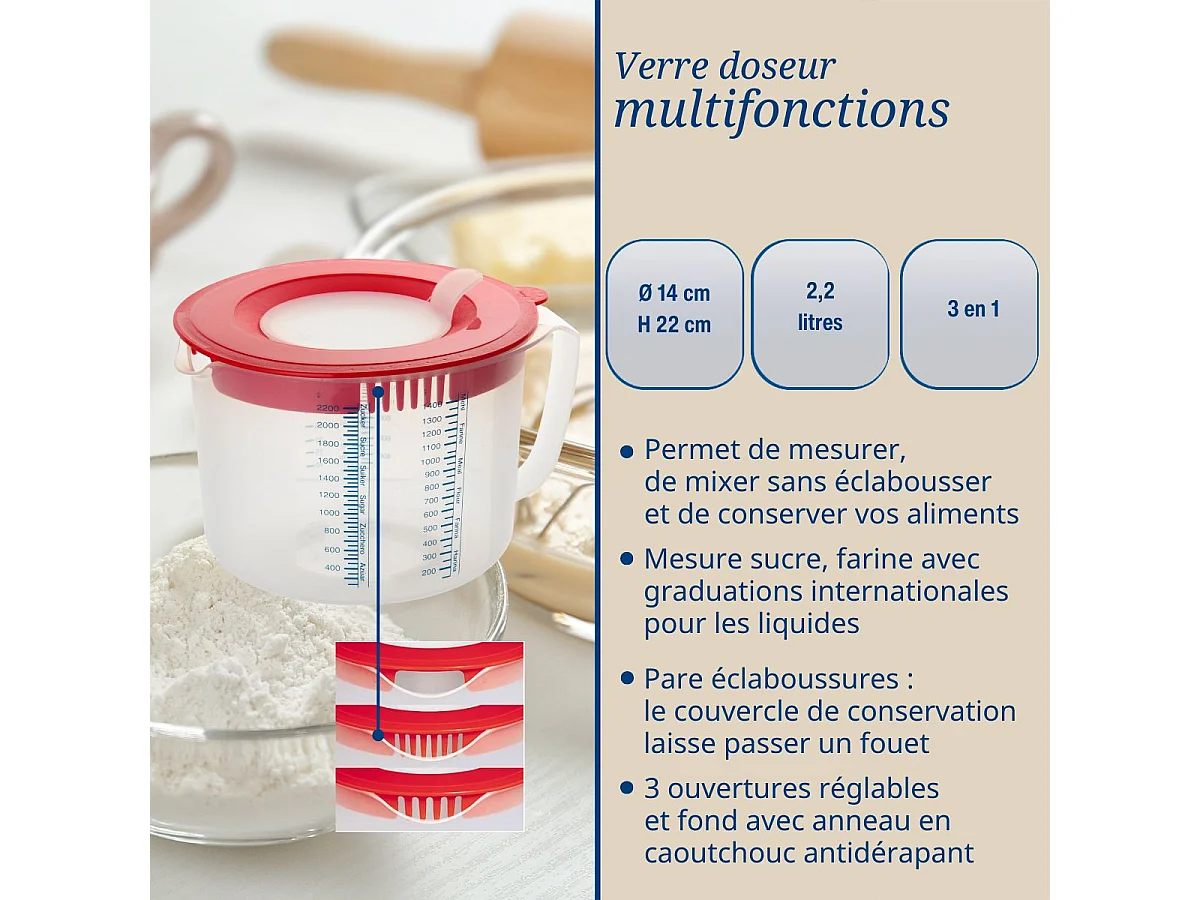 Verre doseur 2,2 litres Dr.Oetker Baker Edition