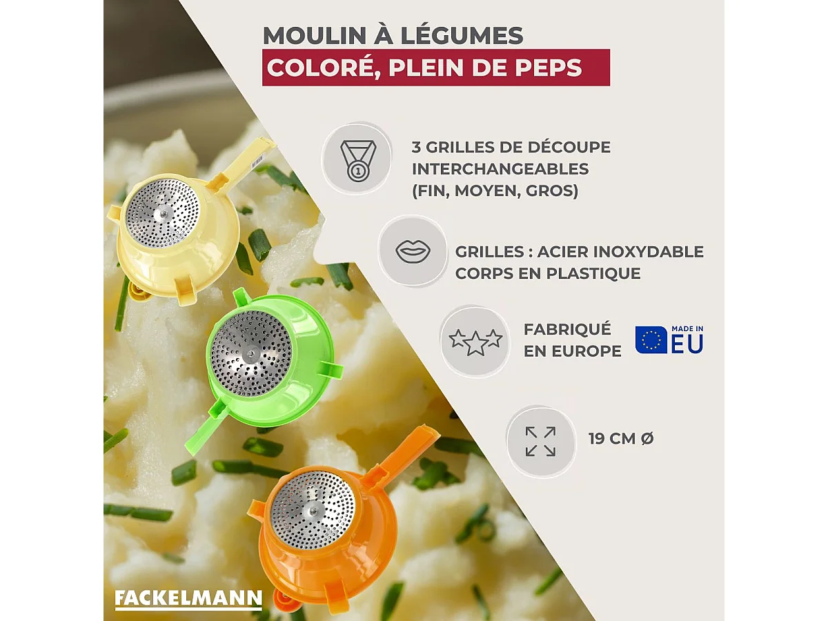 Moulin à légumes plastique 19 cm Fackelmann Handmade Tradition