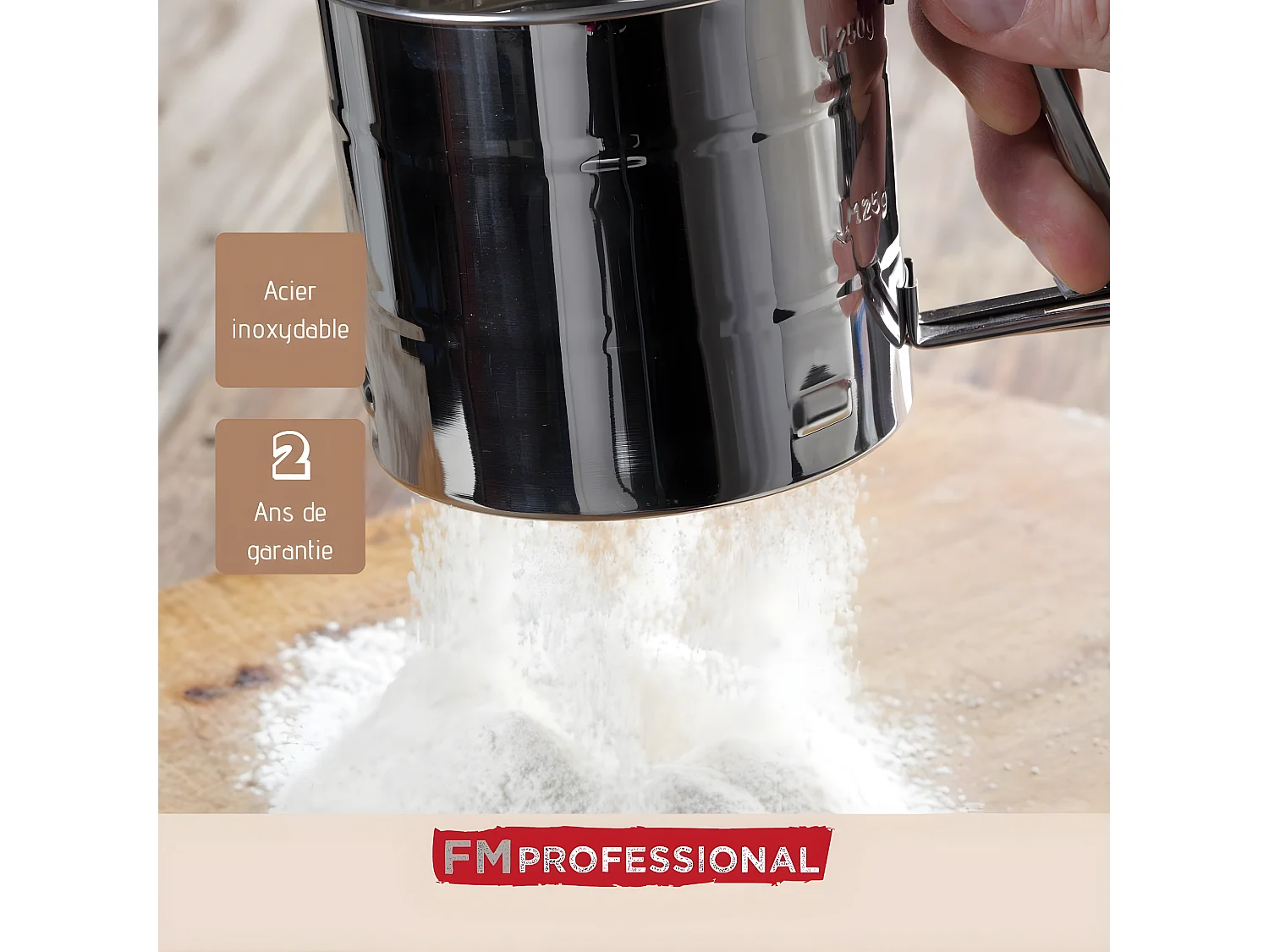 Tamis de farine en inox 10 cm FM Professional