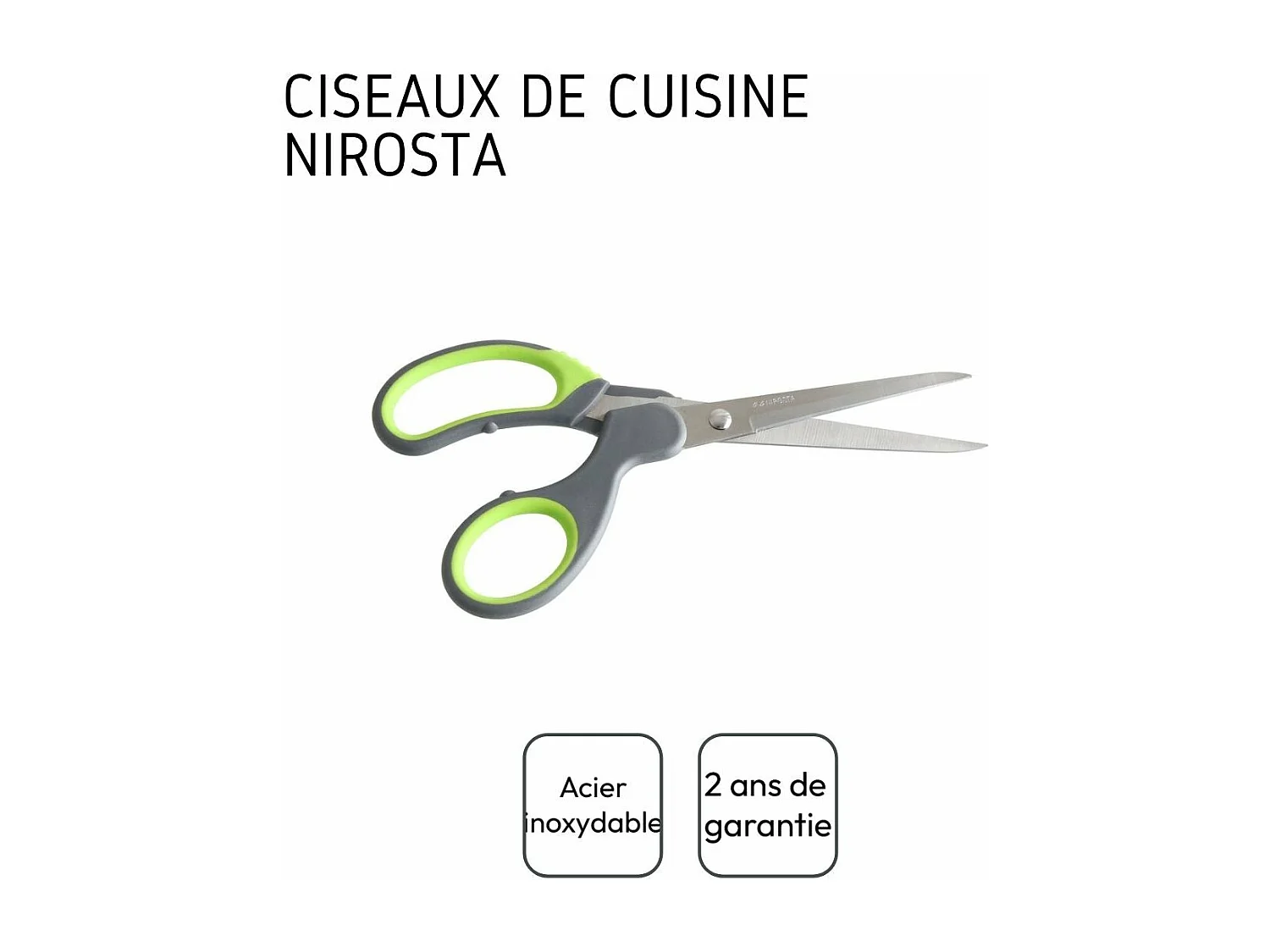 Ciseaux à prise souple Nirosta