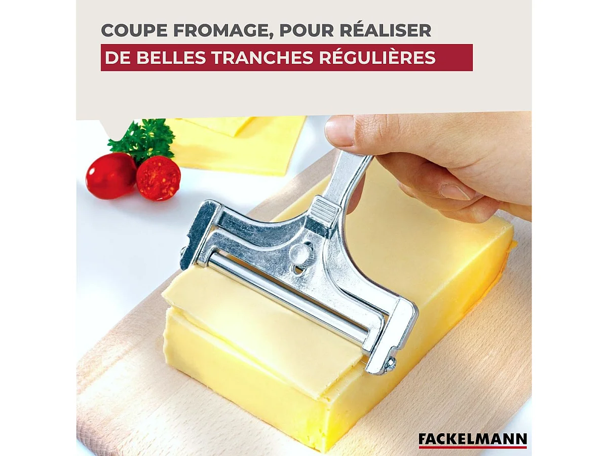 Coupe fromage en tranche en aluminium 15 cm Fackelmann Spécialités Culinaires