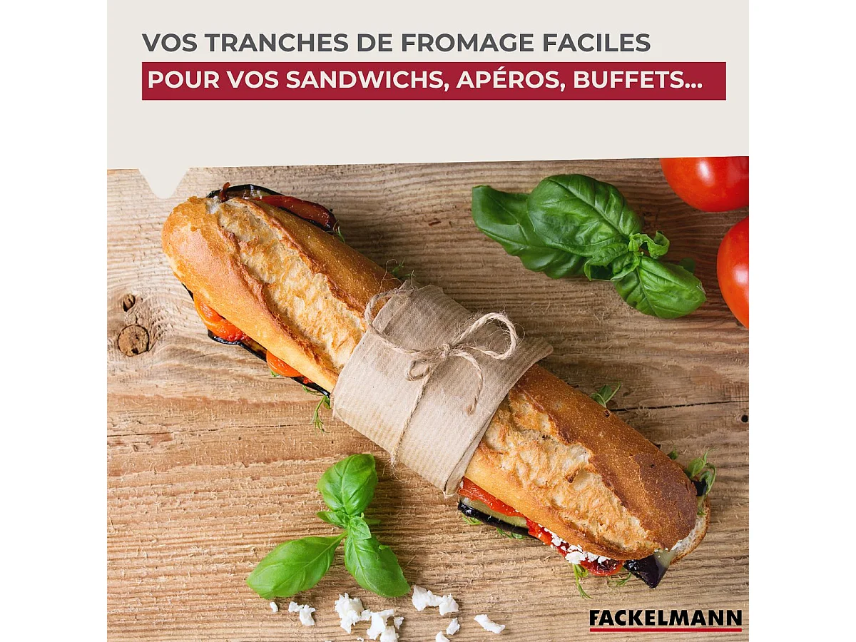 Coupe fromage en tranche en aluminium 15 cm Fackelmann Spécialités Culinaires