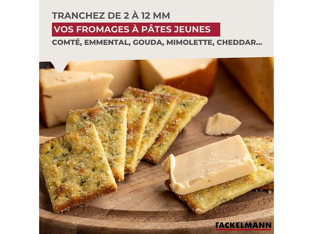 Coupe fromage en tranche en aluminium 15 cm Fackelmann Spécialités Culinaires