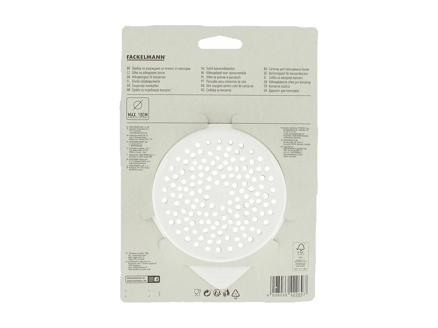 Egouttoir pour boîtes de conserves Fackelmann Basic