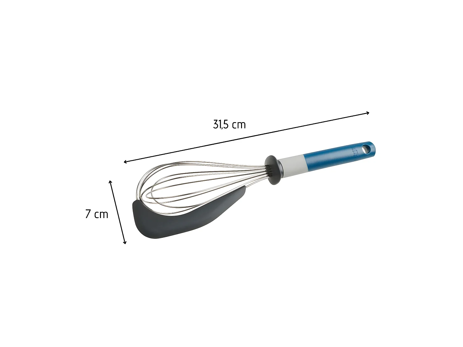 Fouet de cuisine et pâtisserie en inox avec spatule 31,5 cm Tasty Core