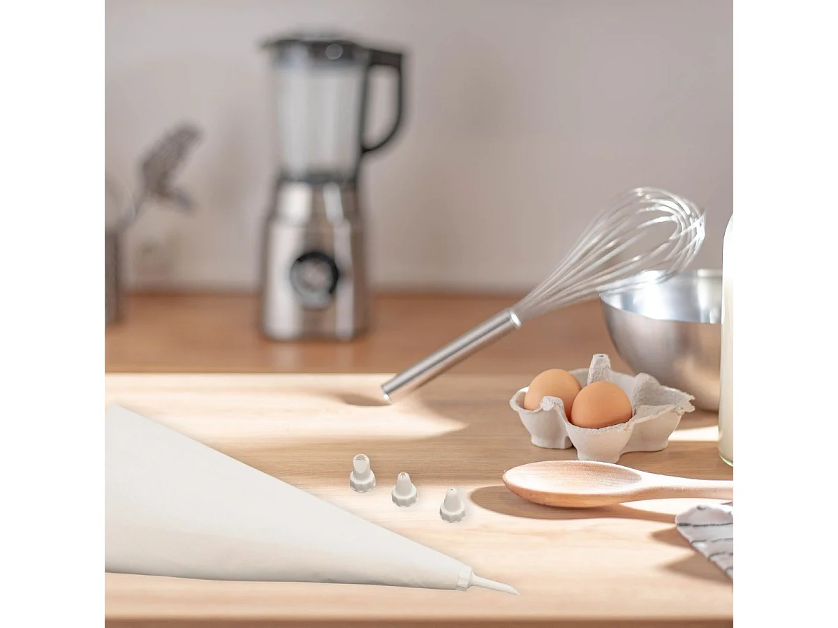 Poche à douille réemployable et 4 embouts plastique 31 cm Zenker Smart Pastry