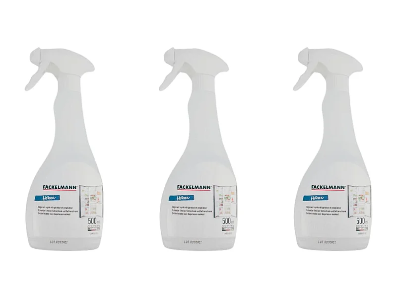 Lot de 3 dégivrants réfrigérateur et congélateur en spray 500 ml Fackelmann
