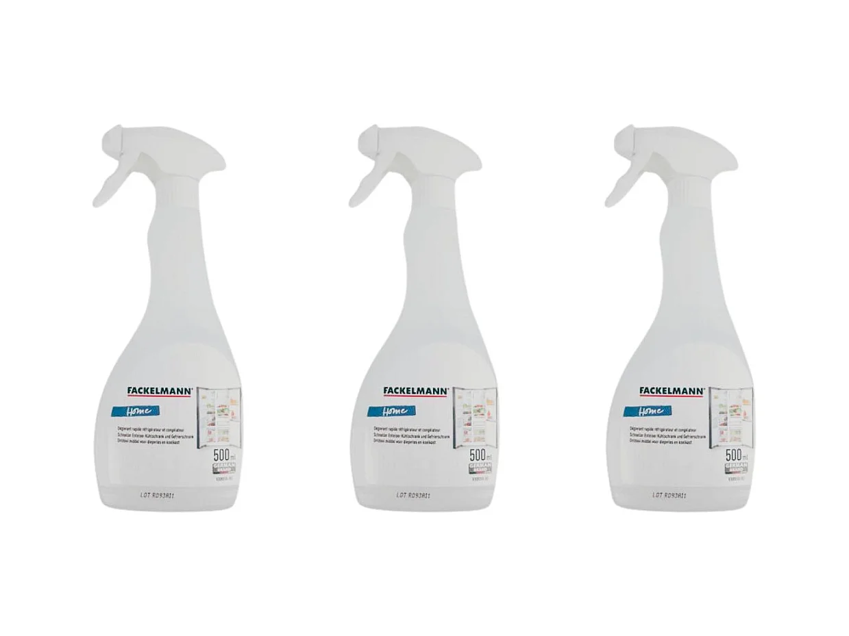 Lot de 3 dégivrants réfrigérateur et congélateur en spray 500 ml Fackelmann