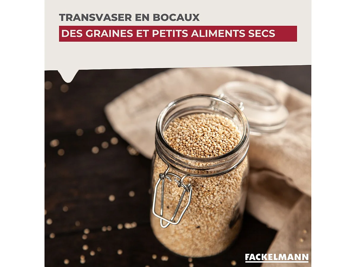 Lot de 3 entonnoirs en plastique 8, 9 et 11 cm Fackelmann