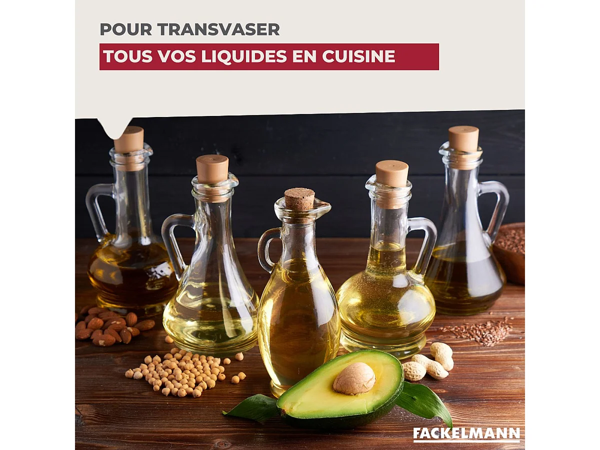 Lot de 3 entonnoirs en plastique 8, 9 et 11 cm Fackelmann