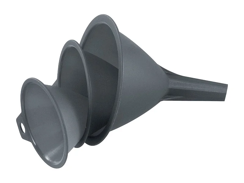 Lot de 3 entonnoirs en plastique 8, 9 et 11 cm Fackelmann