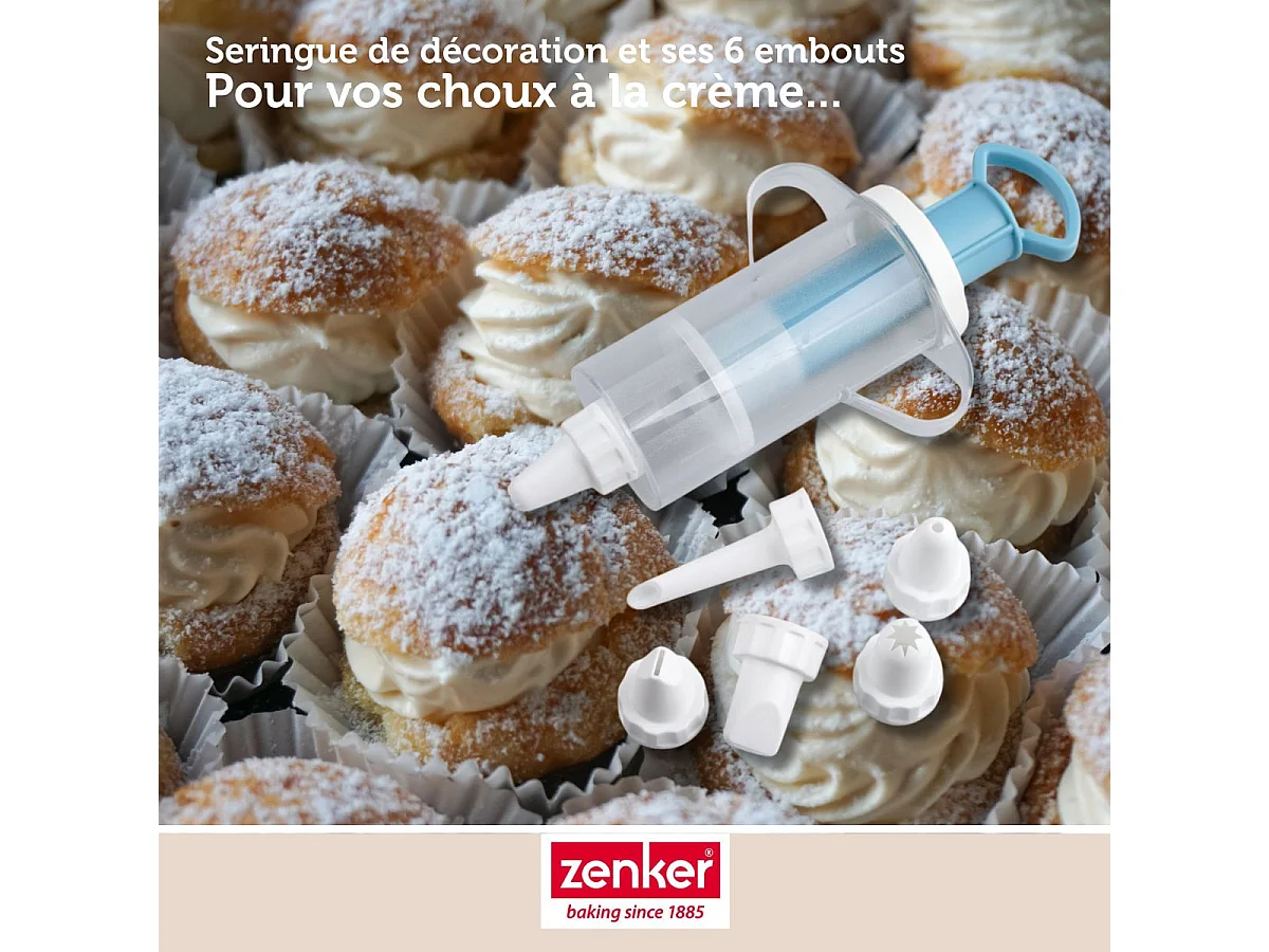 Seringue de pâtisserie et 6 embouts Zenker Sweet Sensation