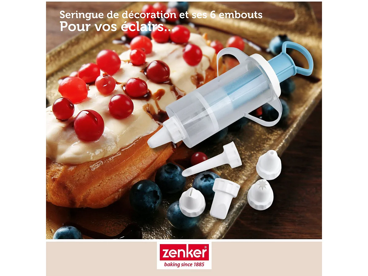 Seringue de pâtisserie et 6 embouts Zenker Sweet Sensation