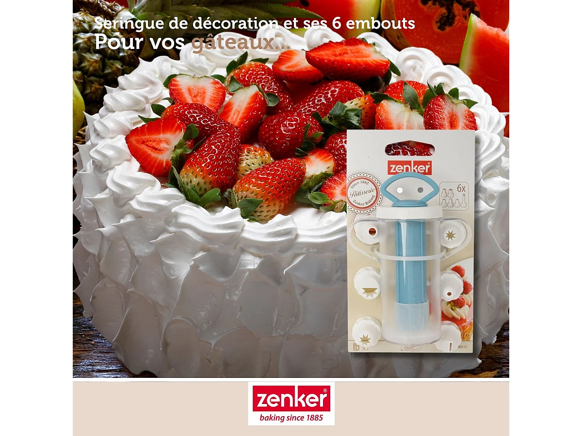 Seringue de pâtisserie et 6 embouts Zenker Sweet Sensation
