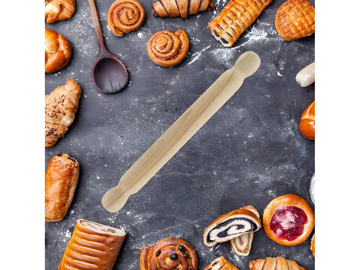 Rouleau à pâtisserie en bois 40 cm Fackelmann Wood Edition