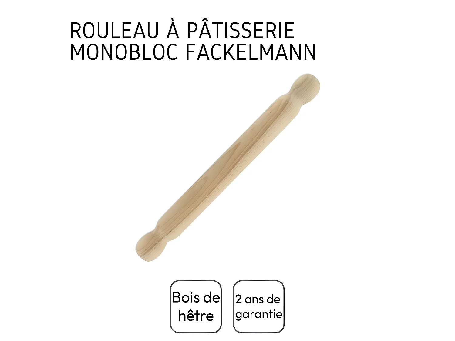 Rouleau à pâtisserie en bois 40 cm Fackelmann Wood Edition