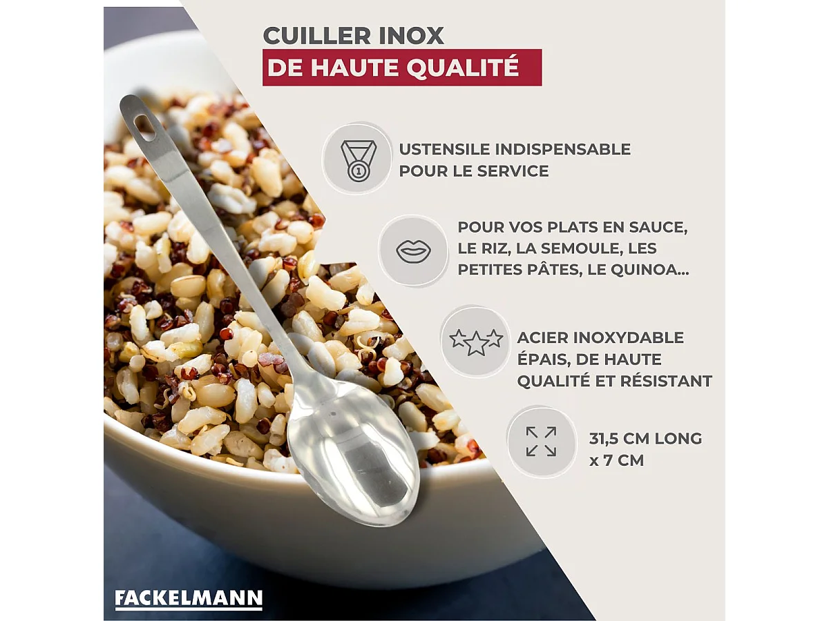 Cuillère de service inox 31,5 cm Fackelmann Oxford