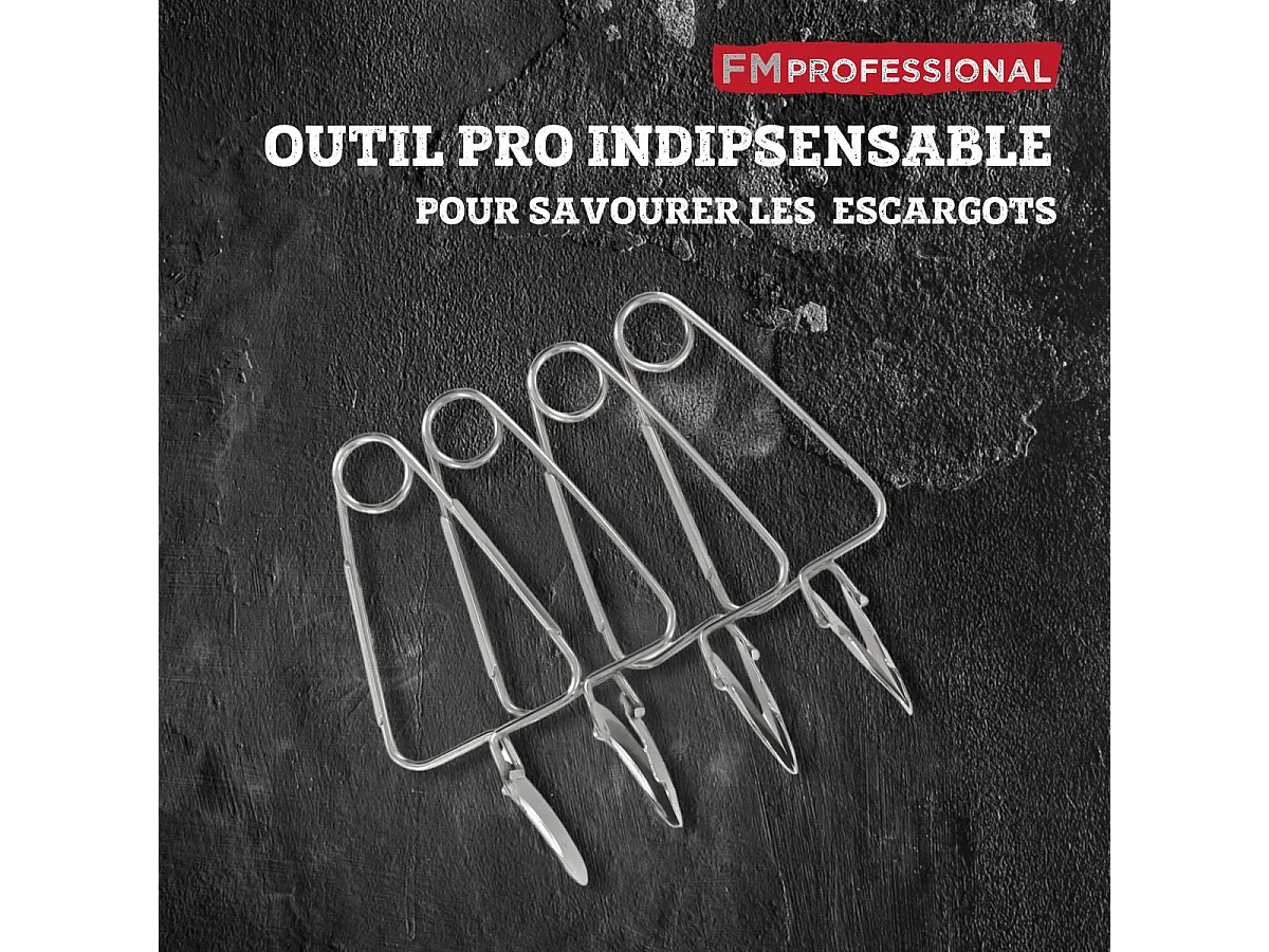 Lot de 4 pinces à escargot FM Professional