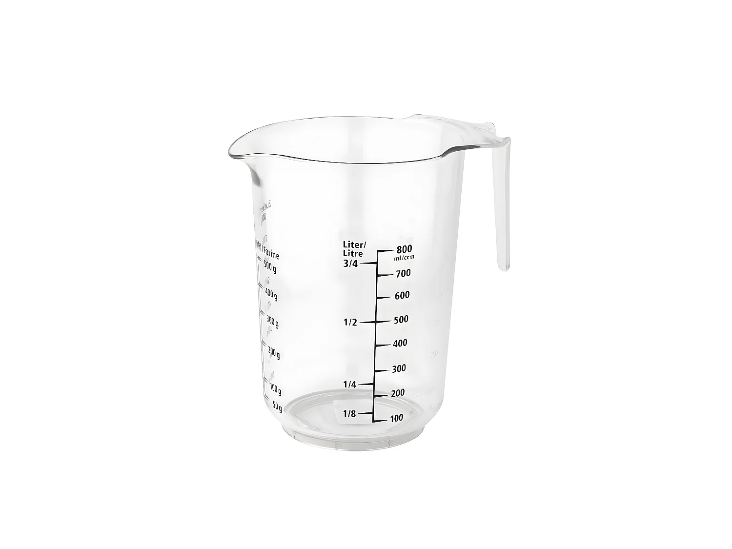 Verre doseur 1 litre en plastique Fackelmann