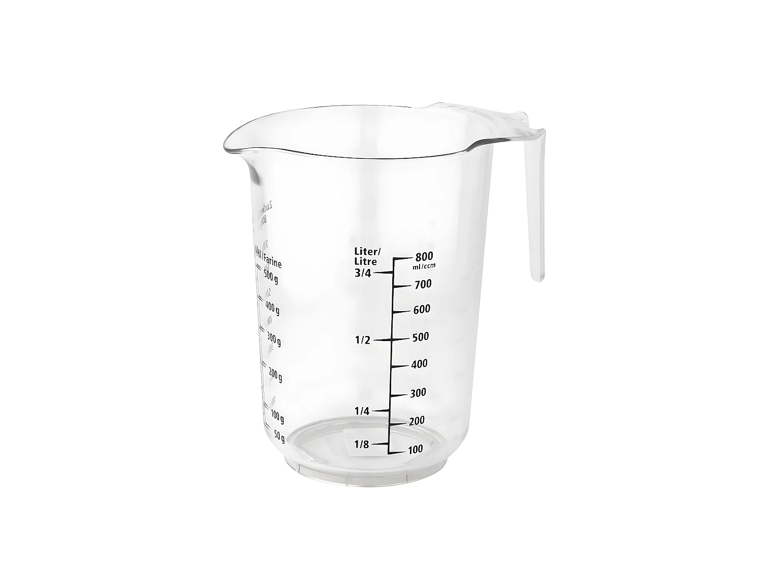 Verre doseur 1 litre en plastique Fackelmann