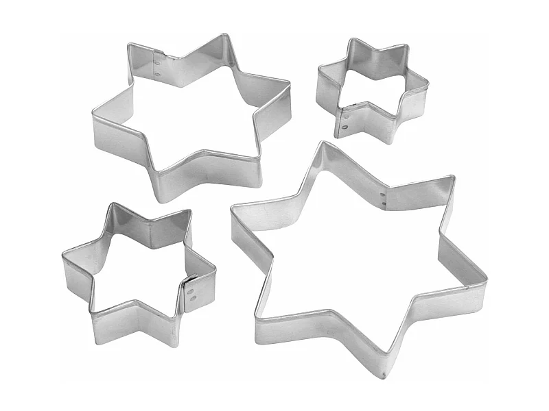 Lot de 4 emporte-pièces de Noël en forme d'étoiles Zenker Emporte-pièces