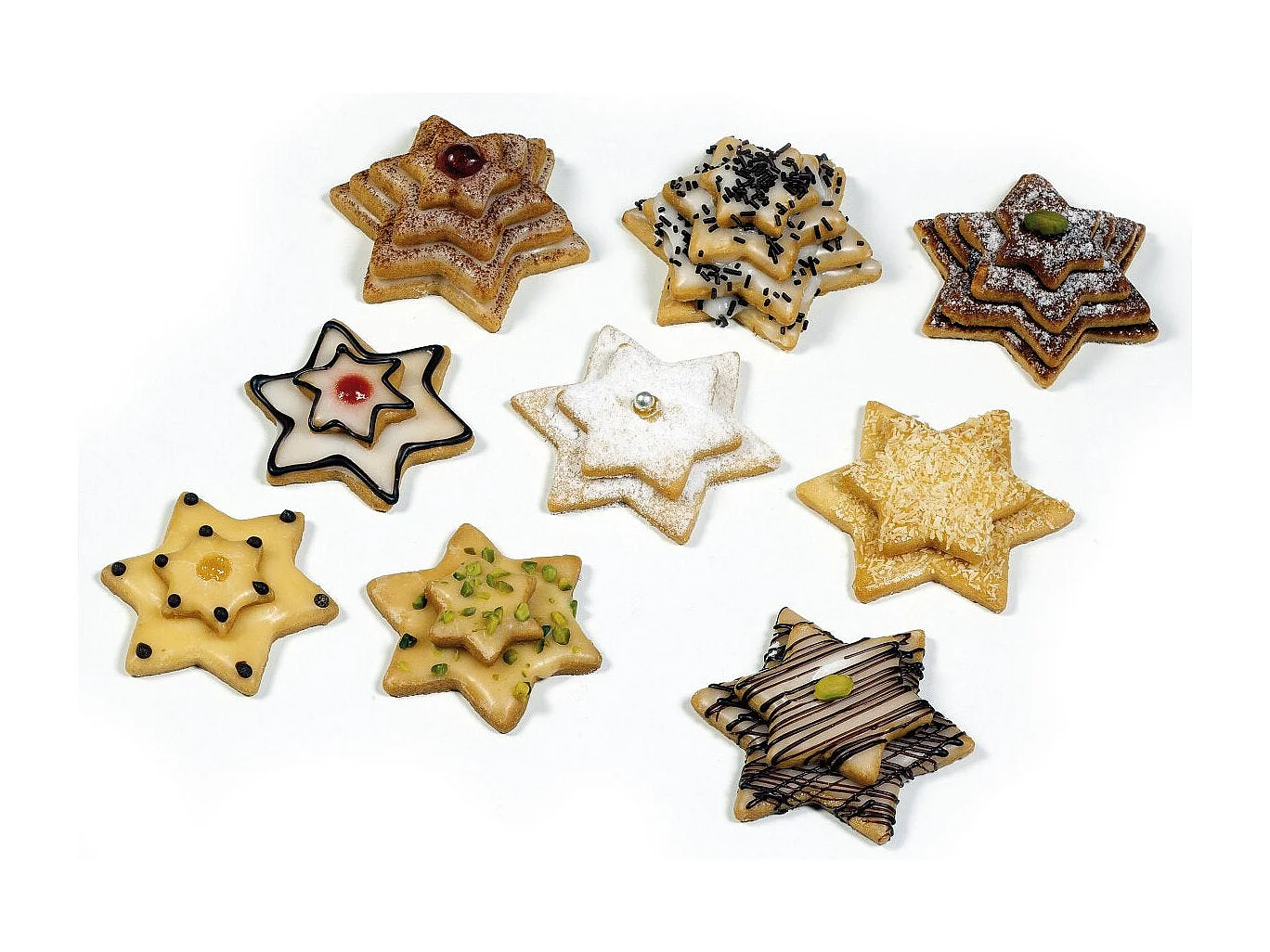 Lot de 4 emporte-pièces de Noël en forme d'étoiles Zenker Emporte-pièces