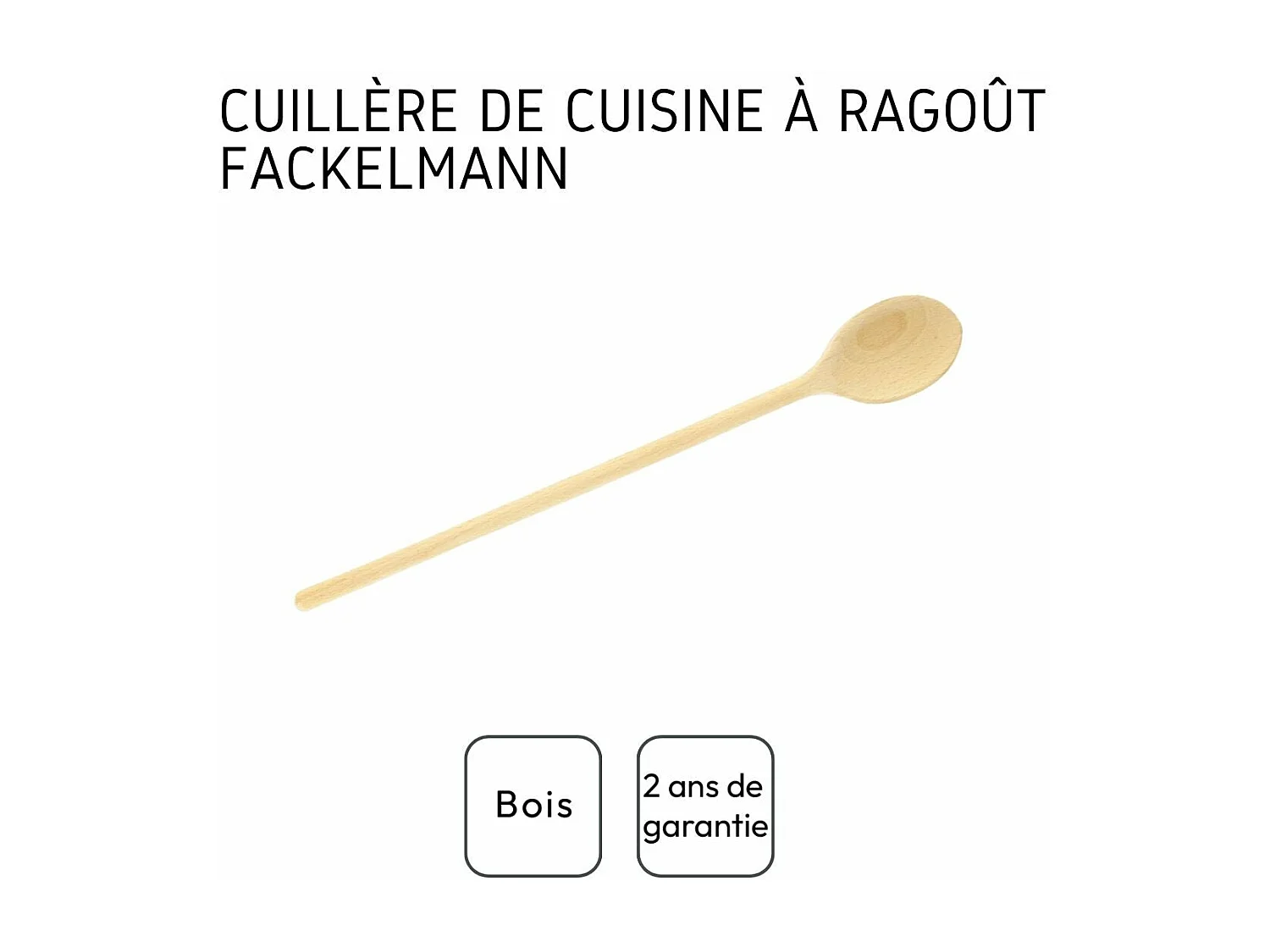 Cuillère de cuisine en bois 40 cm Fackelmann Wood Edition