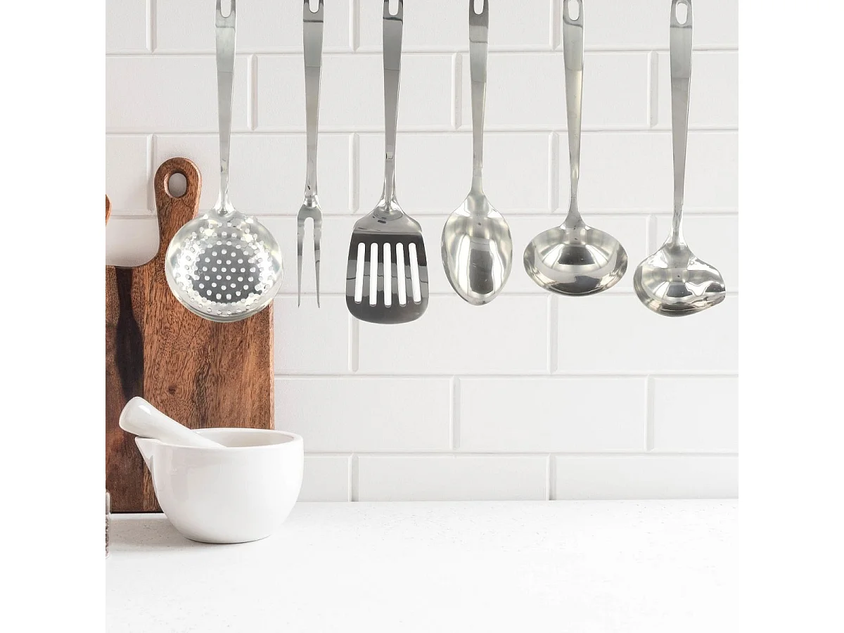 Ensemble ustensiles de cuisine 6 pièces inox Fackelmann Oxford