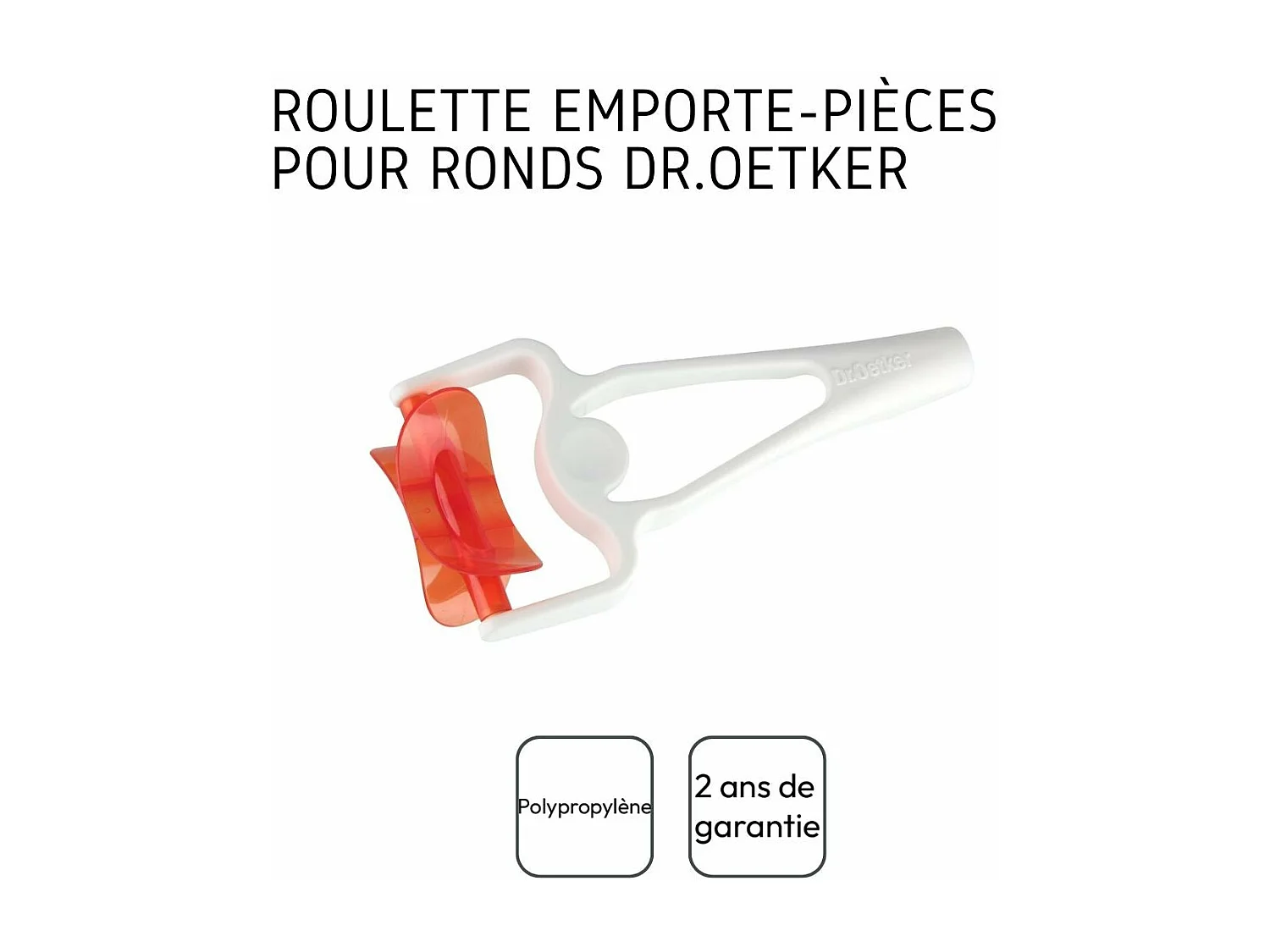 Rouleau découpe pâte 14 cm Dr.Oetker Baker Edition